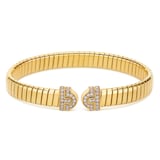 Bvlgari Jewelry 18K Yellow Gold Serpenti Tubogas Diamond Bracelet