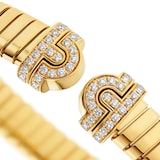 Bvlgari Jewelry 18K Yellow Gold Serpenti Tubogas Diamond Bracelet