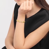 Bvlgari Jewelry 18K Yellow Gold Serpenti Tubogas Diamond Bracelet