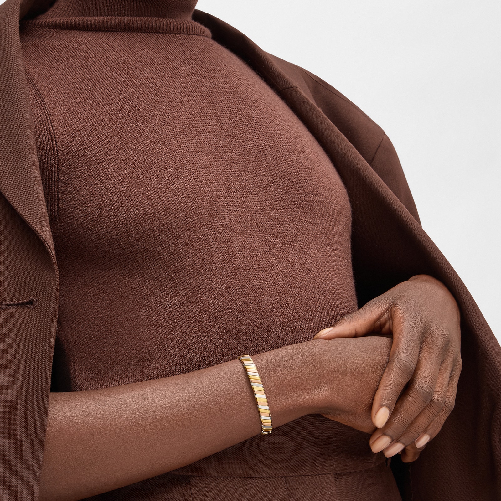 Bvlgari Jewelry 18K Tri Color Serpenti Tubogas Bracelet - Size S/M