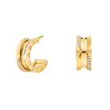 Bvlgari Jewelry 18K Yellow Gold B.Zero 1 Pavé Diamond Mini Hoop Earrings