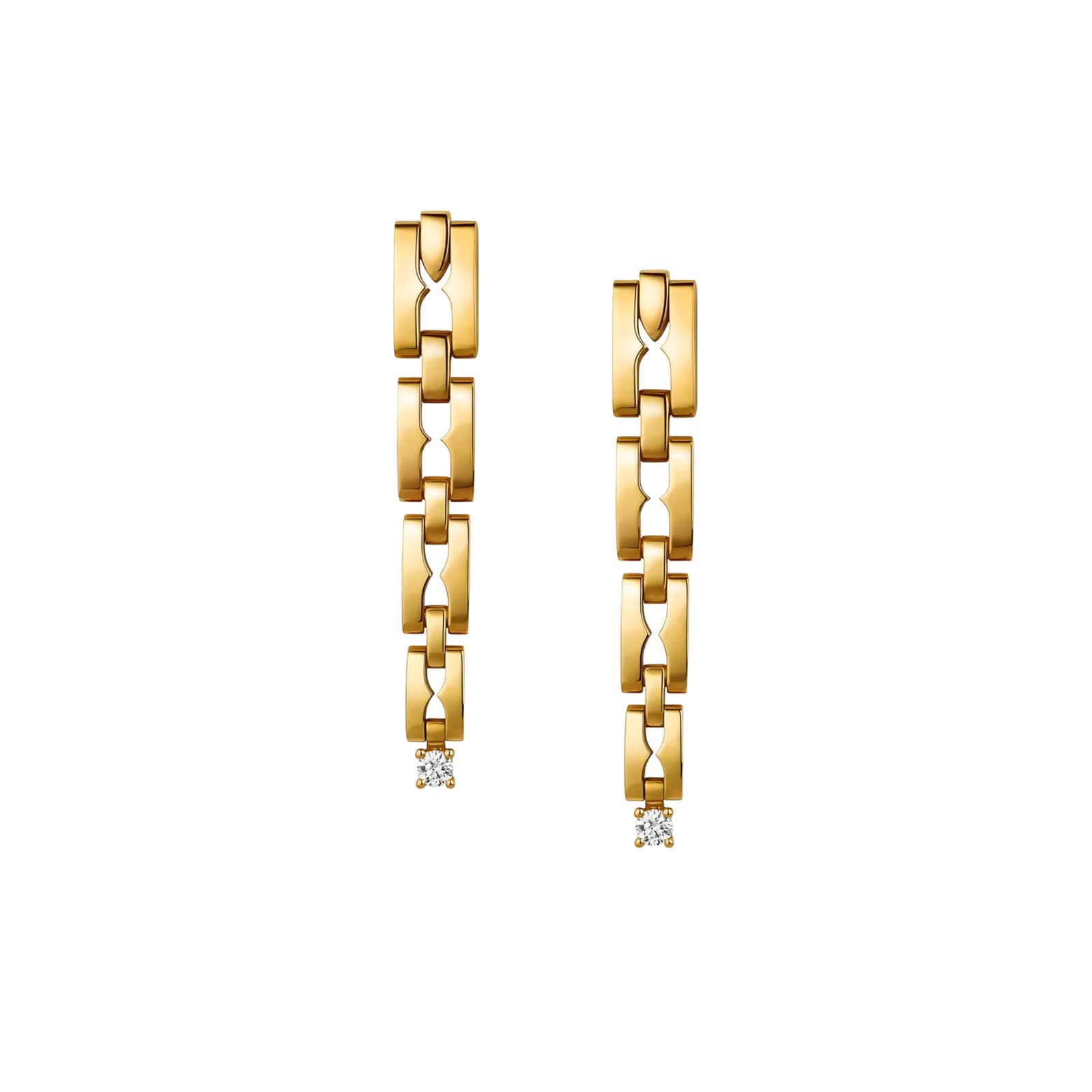 Bvlgari Jewelry 18K Yellow Gold B.Zero 1 Diamond Drop Earrings