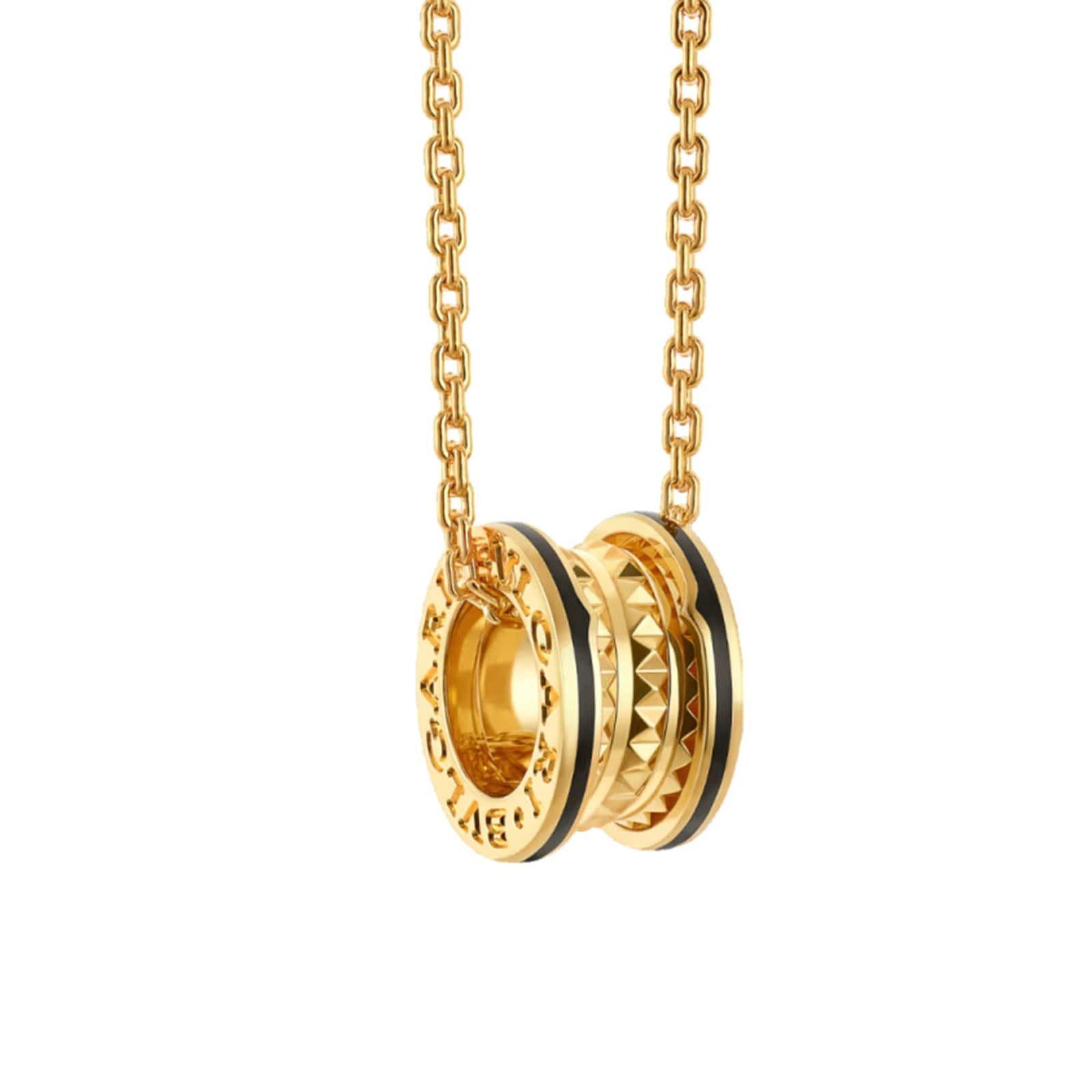 Bvlgari Jewelry 18K Yellow Gold B.Zero 1 Studded Pendant Necklace