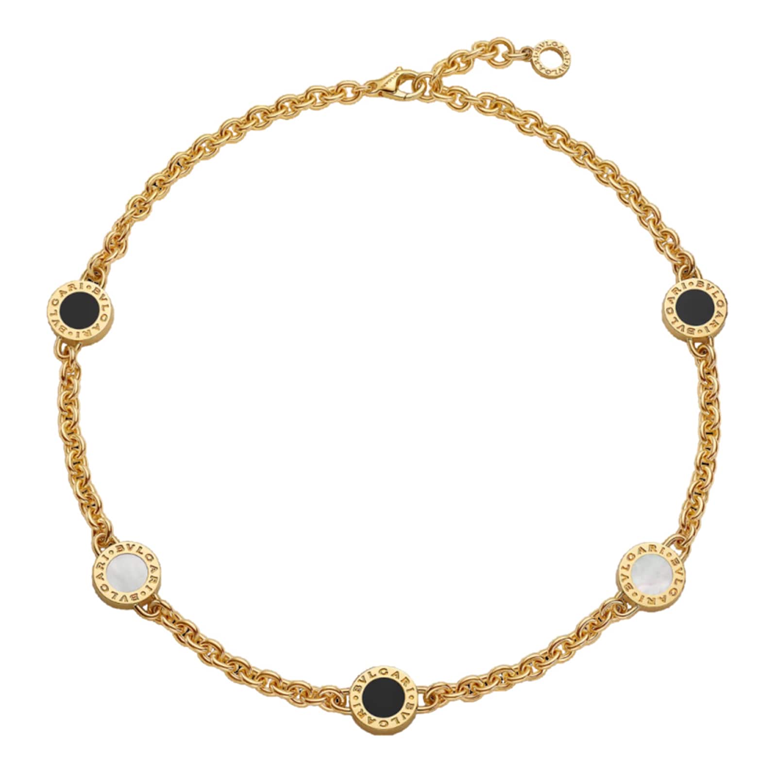 Bvlgari Jewelry 18K Yellow Gold Bvlgari Bvlgari Pearl & Onyx Necklace