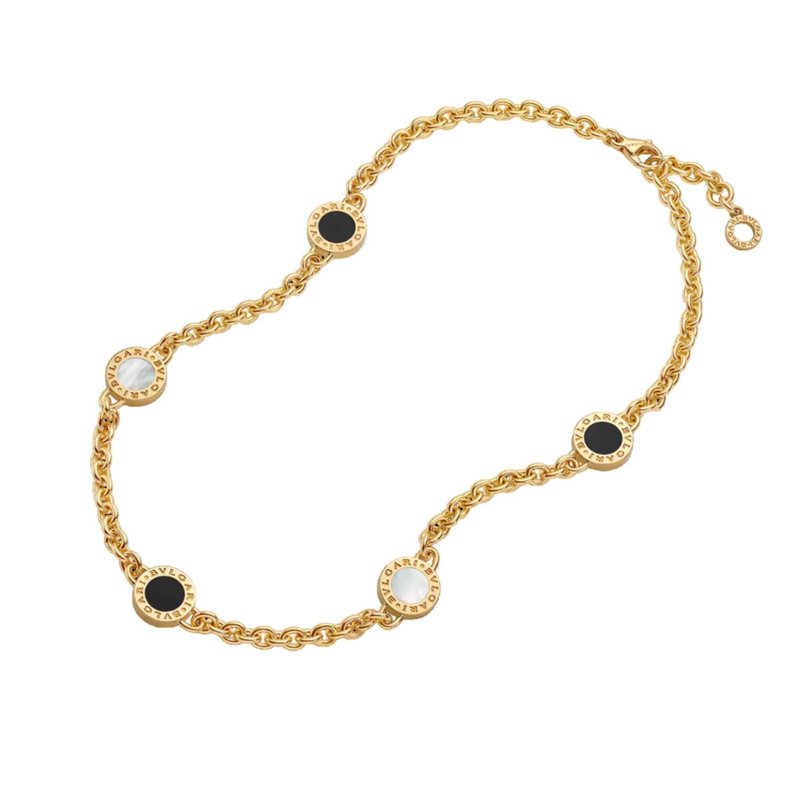 Bvlgari Jewelry 18K Yellow Gold Bvlgari Bvlgari Pearl & Onyx Necklace