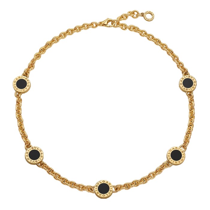 Bvlgari Jewelry 18K Yellow Gold Bvlgari Bvlgari Pearl & Onyx Necklace