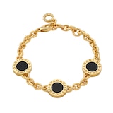 Bvlgari Jewelry 18K Yellow Gold Bvlgari Bvlgari Pearl & Onyx Bracelet - Size Small
