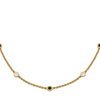Bvlgari Jewelry 18K Yellow Gold Bvlgari Bvlgari Pearl & Onyx Sautoir Necklace