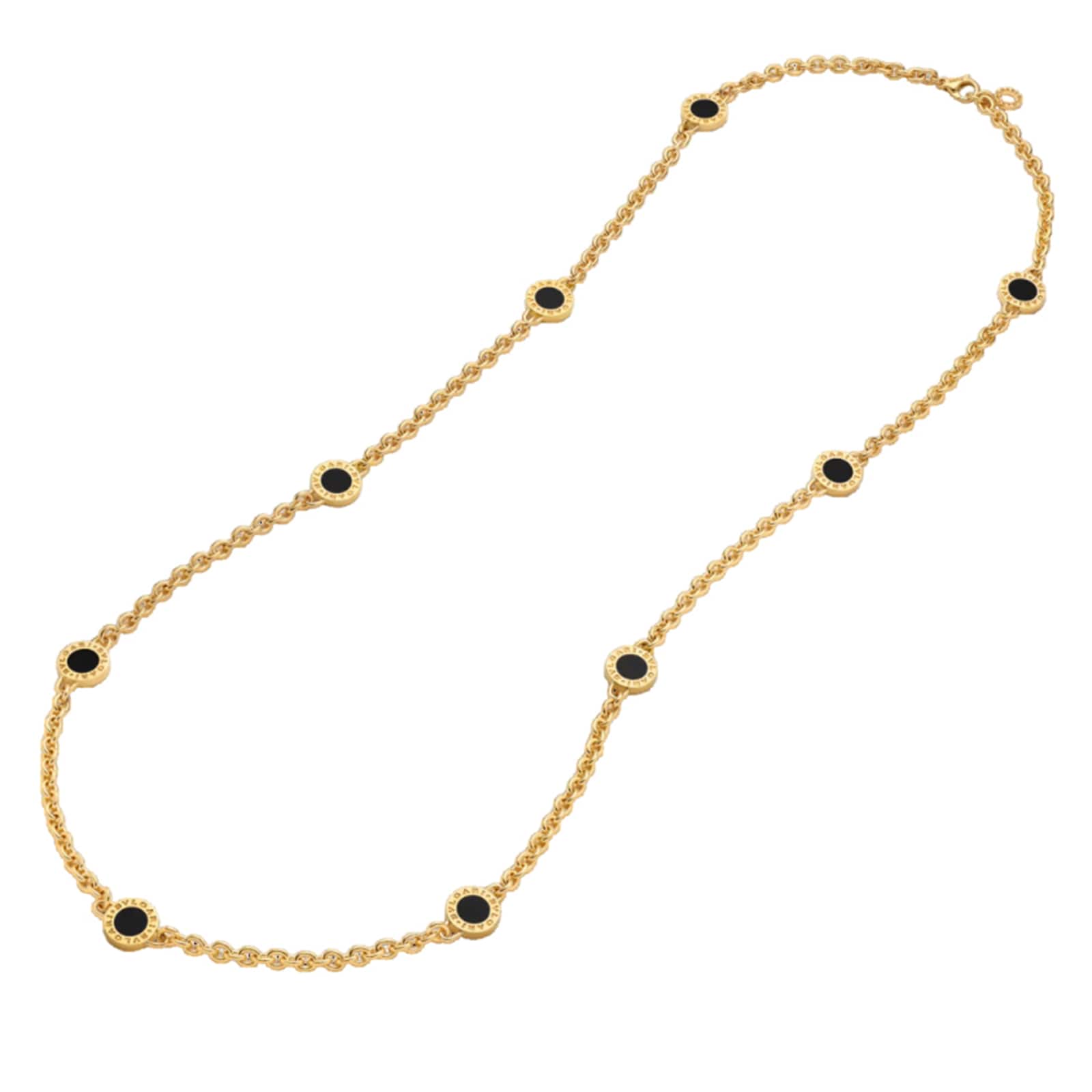 Bvlgari Jewelry 18K Yellow Gold Bvlgari Bvlgari Pearl & Onyx Sautoir Necklace