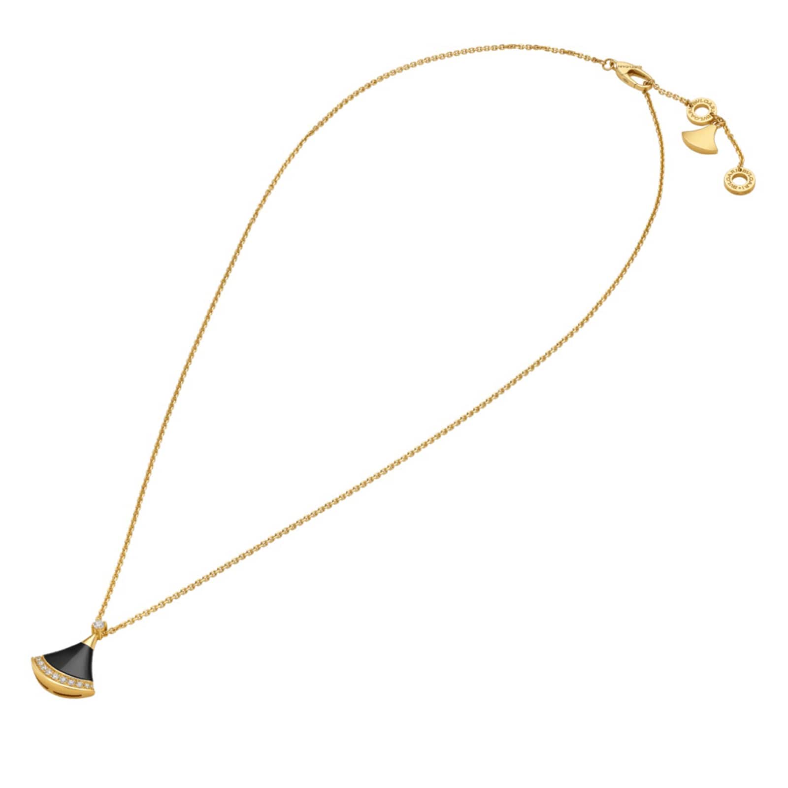Bvlgari Jewelry 18K Yellow Gold Divas' Dream Diamond & Onyx Pendant Necklace