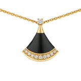 Bvlgari Jewelry 18K Yellow Gold Divas' Dream Diamond & Onyx Pendant Necklace