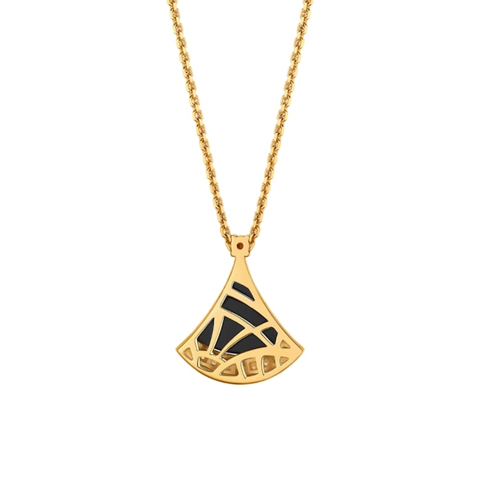 Bvlgari Jewelry 18K Yellow Gold Divas' Dream Diamond & Onyx Pendant Necklace