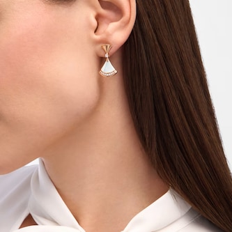 Bvlgari Jewelry 18K Rose Gold Divas' Dream Diamond & Pearl Drop Earrings