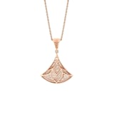 Bvlgari Jewelry 18K Rose Gold Divas' Dream Pave Diamond Pendant Necklace
