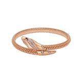 Bvlgari Jewelry 18K Rose Gold Serpenti Pallini Diamond & Onyx Bracelet - Size 17