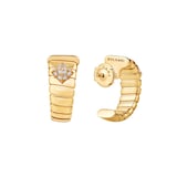 Bvlgari Jewelry 18K Yellow Gold Bvlgari Tubogas Diamond Mini Hoop Earrings