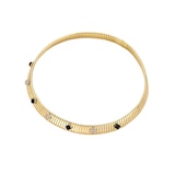 Bvlgari Jewelry 18K Yellow Gold Bvlgari Tubogas Diamond & Onyx Station Necklace