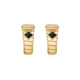 Bvlgari Jewelry 18K Yellow Gold Bvlgari Tubogas Station Hoop Earrings