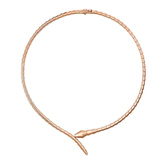 Bvlgari Jewelry 18K Rose Gold Serpenti Viper Necklace