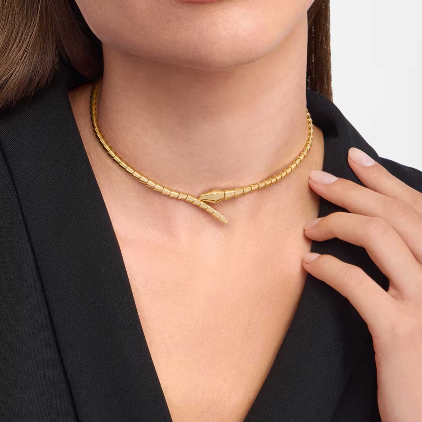 Bvlgari Jewelry 18K Yellow Gold Serpenti Viper Necklace