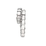 Bvlgari Jewelry 18K White Gold Serpenti Viper Pavé Diamond Ring - Size 7 - 7.75