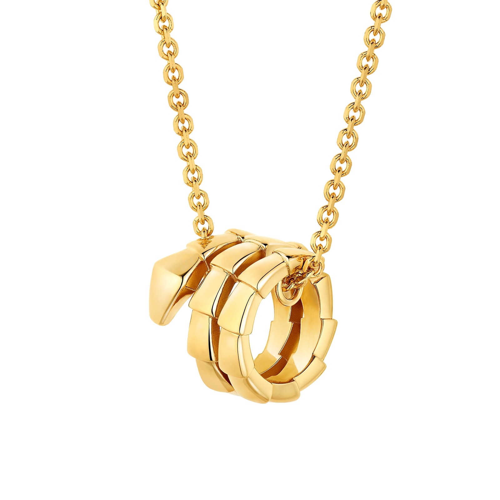 Bvlgari Jewelry 18K Yellow Gold Serpenti Viper Pendant Necklace