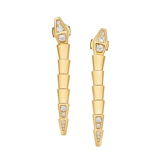 Bvlgari Jewelry 18K Yellow Gold Serpenti Viper Drop Earrings
