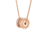 Bvlgari Jewelry 18K Rose Gold B.Zero 1 Pave Diamond Pendant Necklace