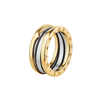 Bvlgari Jewelry 18K Yellow Gold & Steel B.Zero 1 Two Band Ring - Ring Size 6.25