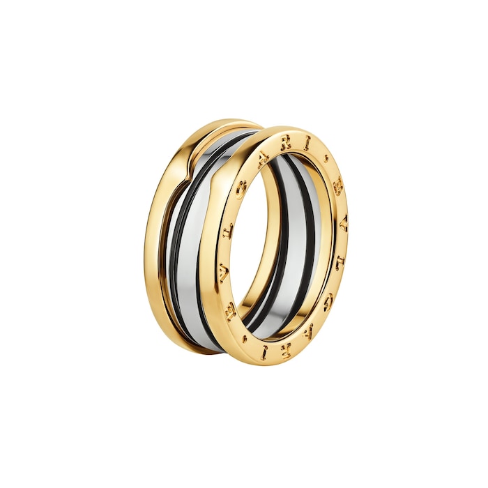 Bvlgari Jewelry 18K Yellow Gold & Steel B.Zero 1 Two Band Ring - Ring Size 9.75