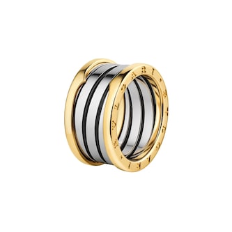 Bvlgari Jewelry 18K Yellow Gold & Steel B.Zero 1 Four Band Ring - Ring Size 7