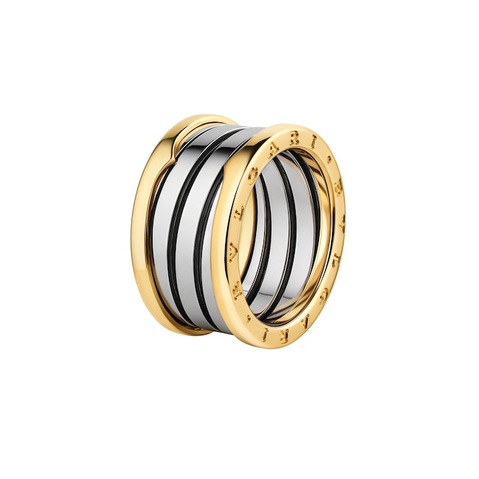 Bvlgari Jewelry 18K Yellow Gold & Steel B.Zero 1 Four Band Ring - Ring Size 9.75
