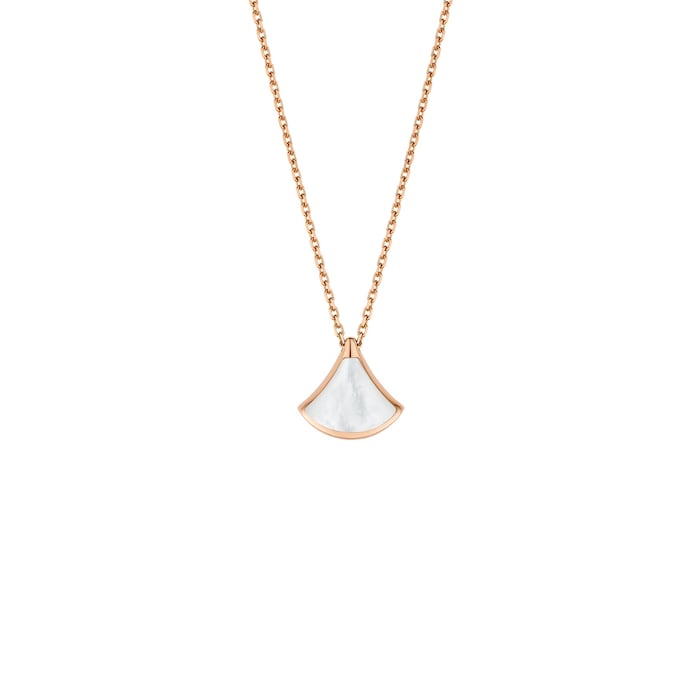 Bvlgari Jewelry 18K Rose Gold Divas' Dream Mother Of Pearl Pendant Necklace