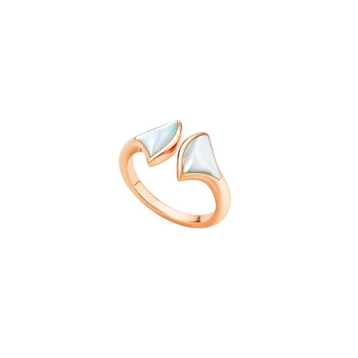 Bvlgari Jewelry 18K Rose Gold Divas' Dream Mother Of Pearl Ring - Ring Size 6.5