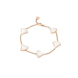 Bvlgari Jewelry 18K Rose Gold Divas' Dream Mother Of Pearl Chain Bracelet - Ring Size 6.5