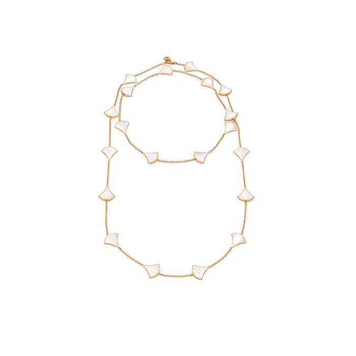 Bvlgari Jewelry 18K Rose Gold Divas' Dream Mother Of Pearl Necklace