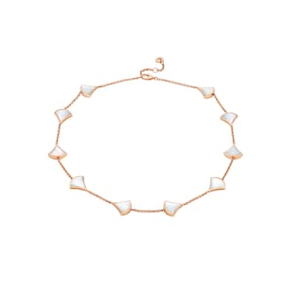 Bvlgari Jewelry 18K Rose Gold Divas' Dream Mother Of Pearl Choker Necklace