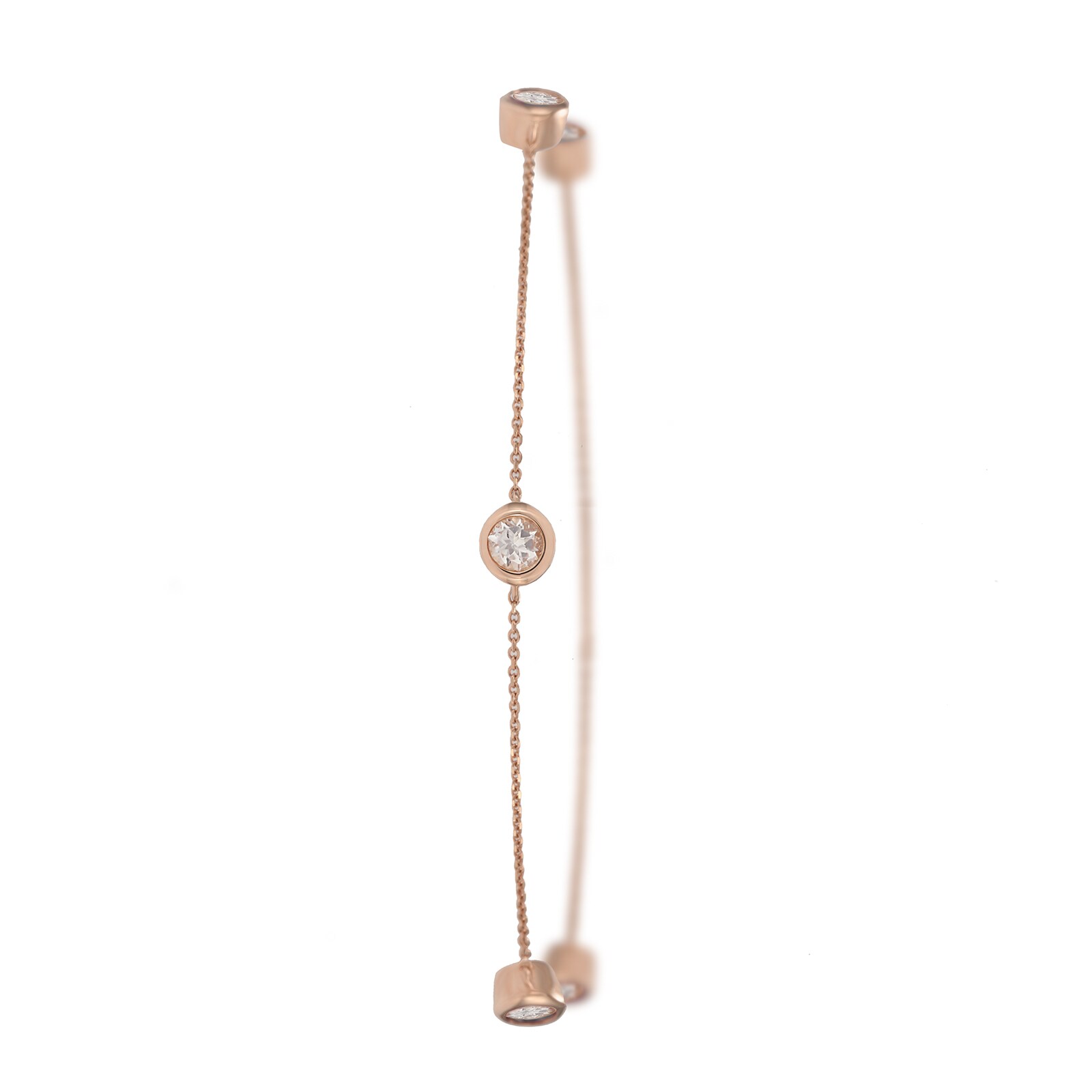 Goldsmiths 9ct Rose Gold Morganite Multi Stone Bracelet