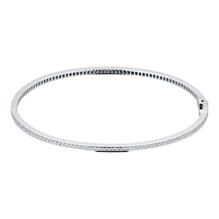 Mappin & Webb Violetta 18ct White Gold 1.01cttw Diamond Full Pave Bangle
