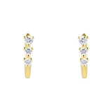 Mappin & Webb 18ct Yellow Gold 0.30ct Diamond Huggie Earrings