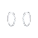 Goldsmiths 18ct White Gold 0.50ct Diamond Oval Hoop Earrings