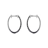 Goldsmiths 18ct White Gold 0.50ct Diamond Oval Hoop Earrings
