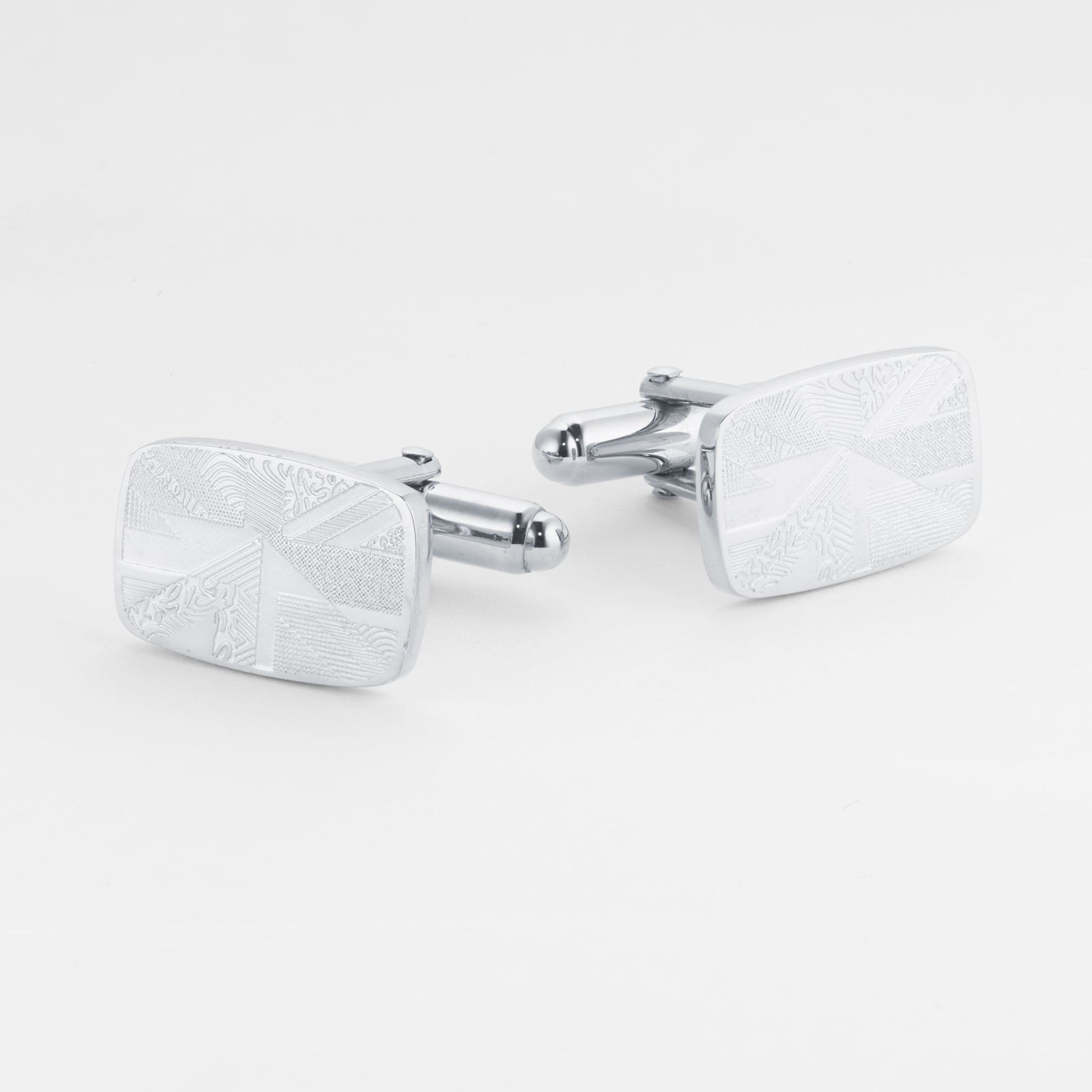 Mappin & Webb Team GB Sterling Silver Cushion Union Flag Cufflinks