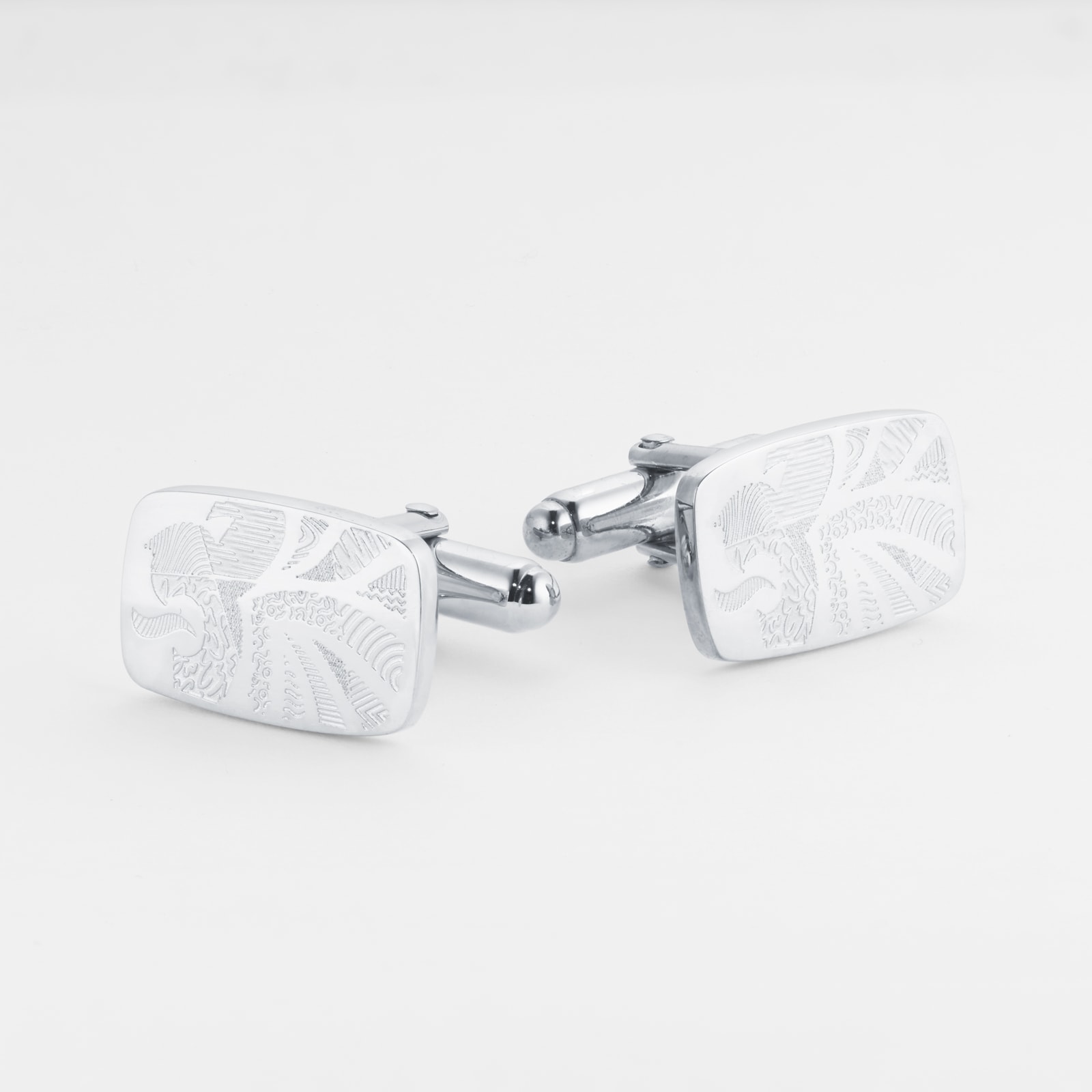 Mappin & Webb Team GB Sterling Silver Cushion Lion Head Cufflinks