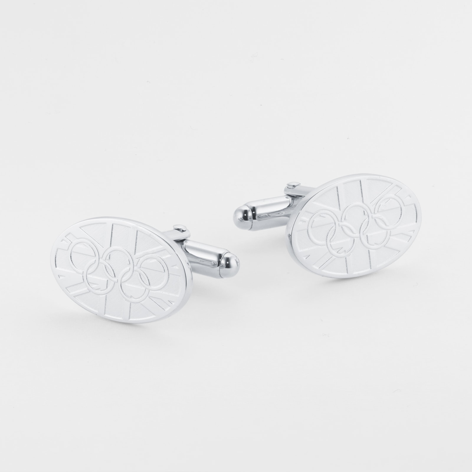 Mappin & Webb Team GB Sterling Silver Oval Cufflinks