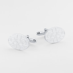 12910244 - Team GB Sterling Silver Oval Cufflinks