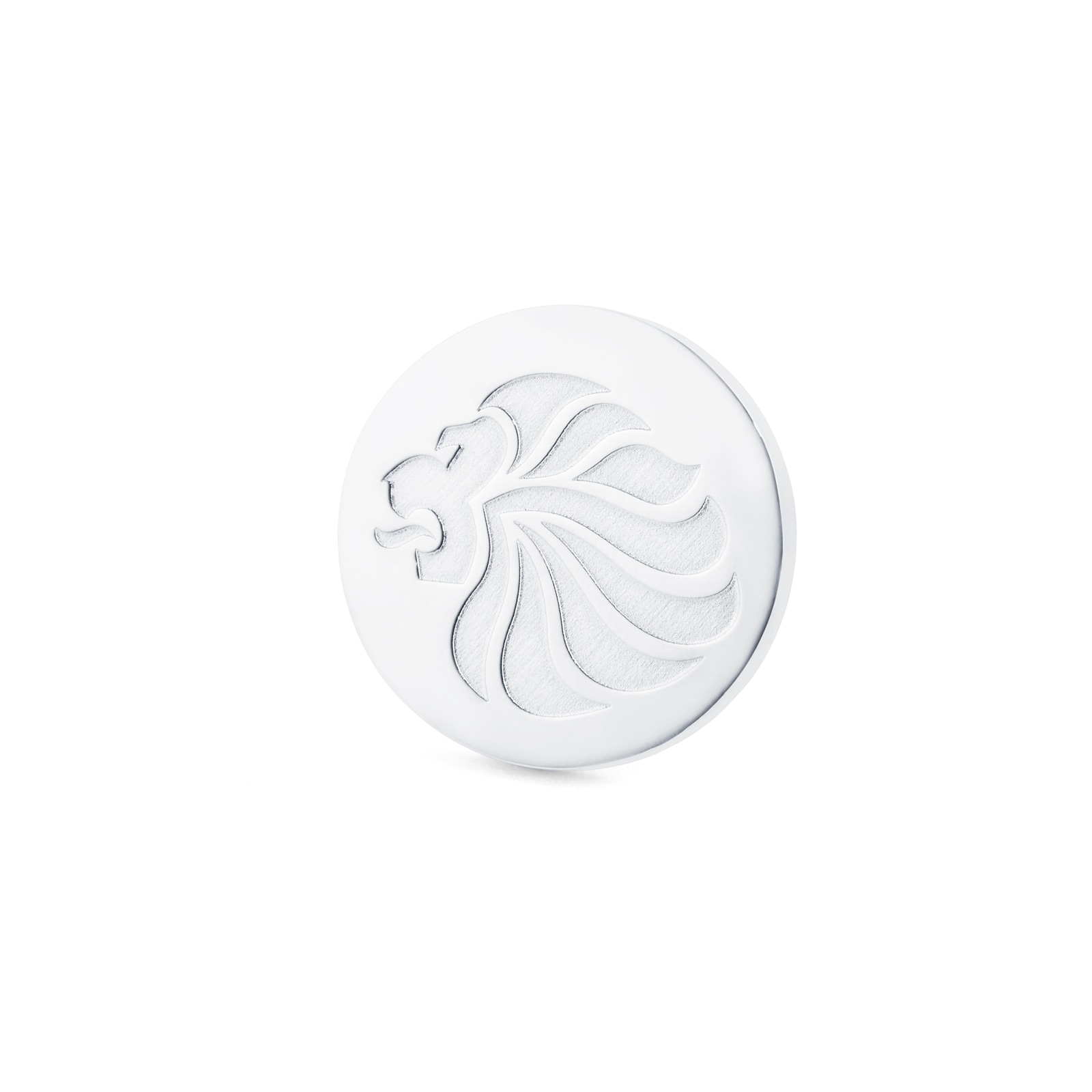Team GB Sterling Silver Lion Head Round Pin