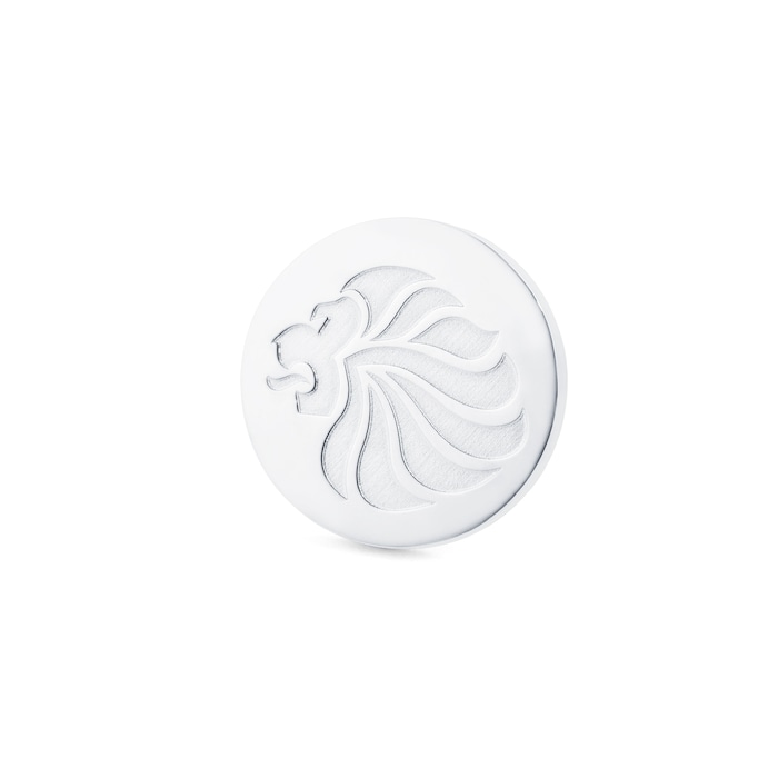 Mappin & Webb Team GB Sterling Silver Lion Head Round Pin