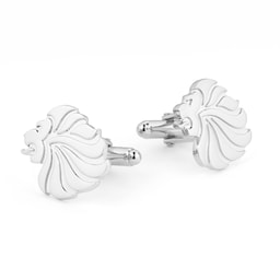 12910246 - Team GB Sterling Silver Lion Head Cufflinks