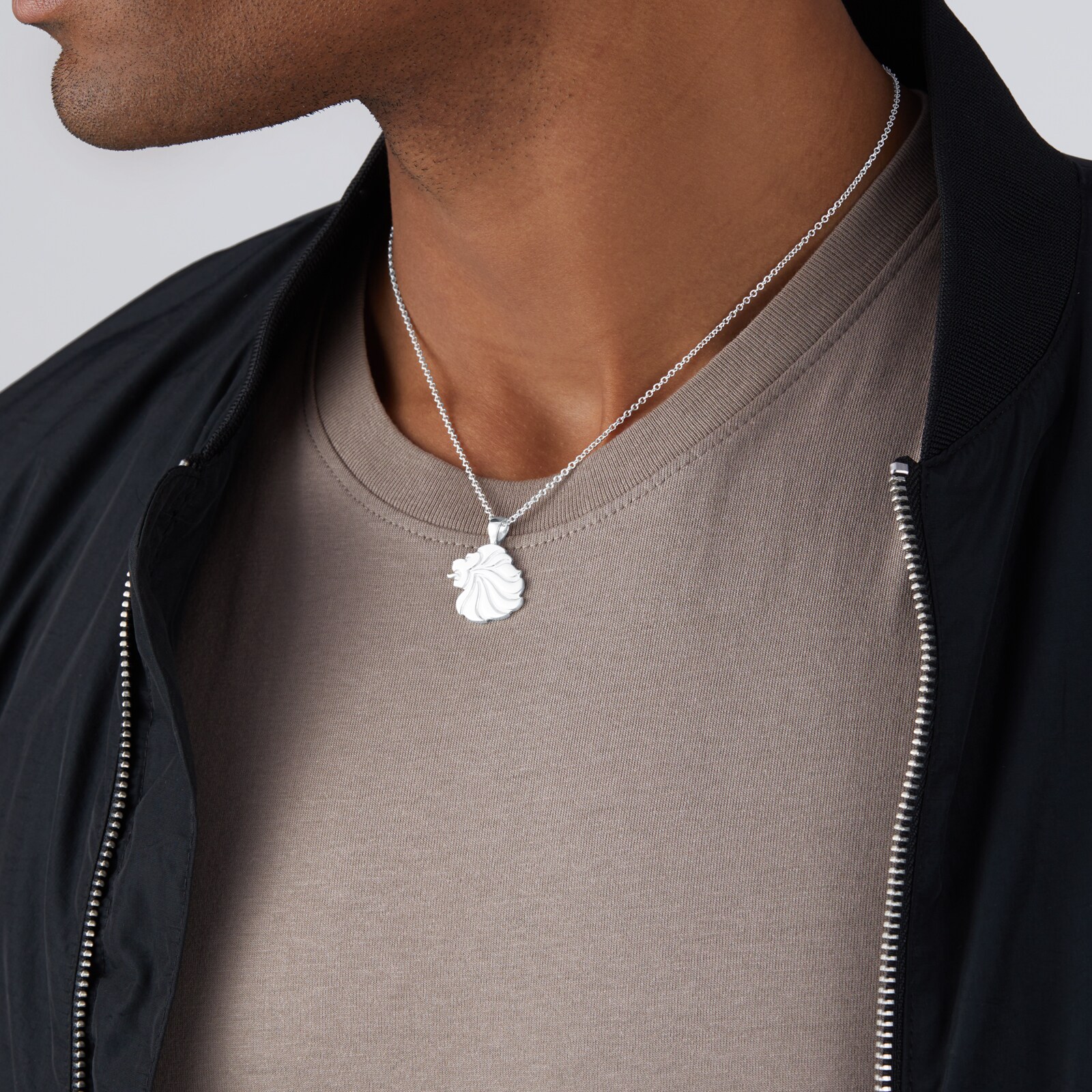 Mappin & Webb Team GB Sterling Silver Lion Head Pendant